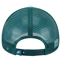 Casquette ajustable 9FORTY A-Frame Trucker à blocs de couleurs pour jeunes New Era Midnight Green Philadelphia Eagles Sport Night