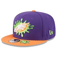 Casquette Snapback Nickelodeon Slime 9FIFTY violette/orange pour jeune New Era Philadelphia Eagles