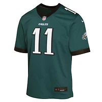 Maillot de match Nike A.J. Brown vert pour jeune des Philadelphia Eagles