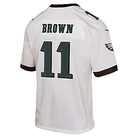 Nike A.J. pour jeunes Maillot de match marron et blanc des Eagles Philadelphie