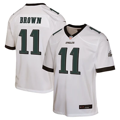 Nike A.J. pour jeunes Maillot de match marron et blanc des Eagles Philadelphie