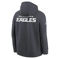 Sweat à capuche Nike Anthracite Philadelphia Eagles 2025 Sideline Club Fleece pour jeune