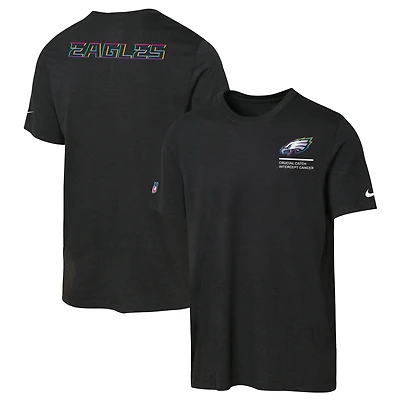 T-shirt Nike noir Philadelphia Eagles 2025 NFL Crucial Catch Tri-Blend Dri-FIT pour jeune