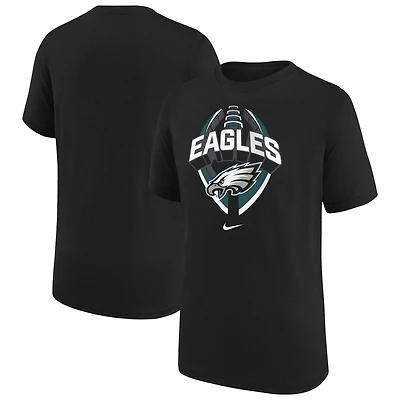 T-shirt Nike noir pour jeune Philadelphia Eagles Icon Legend