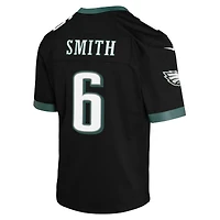 Maillot de match alternatif Nike DeVonta Smith noir pour jeunes des Eagles Philadelphie