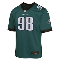 Youth Nike Jalen Carter Midnight Green Philadelphia Eagles Game Player Jersey