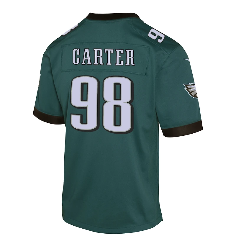 Youth Nike Jalen Carter Midnight Green Philadelphia Eagles Game Player Jersey
