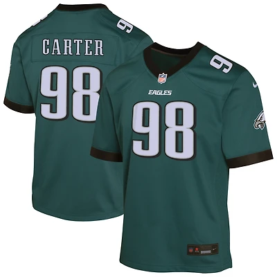 Youth Nike Jalen Carter Midnight Green Philadelphia Eagles Game Player Jersey