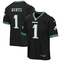 Maillot de match Nike Jalen Hurts vert nuit pour enfant, Philadelphia Eagles, l'équipe des Eagles Philadelphie.