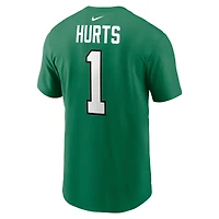Youth Nike Jalen Hurts Midnight Green Philadelphia Eagles Player Name & Number T-Shirt