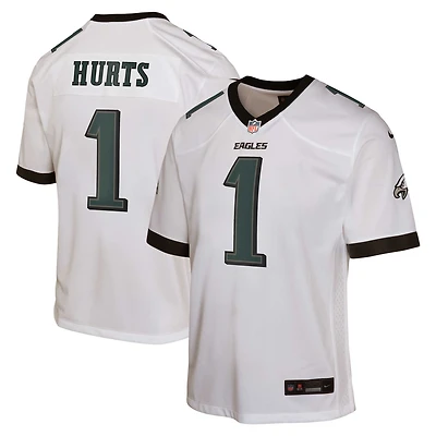 Maillot de match Nike Jalen Hurts blanc pour jeunes des Philadelphia Eagles