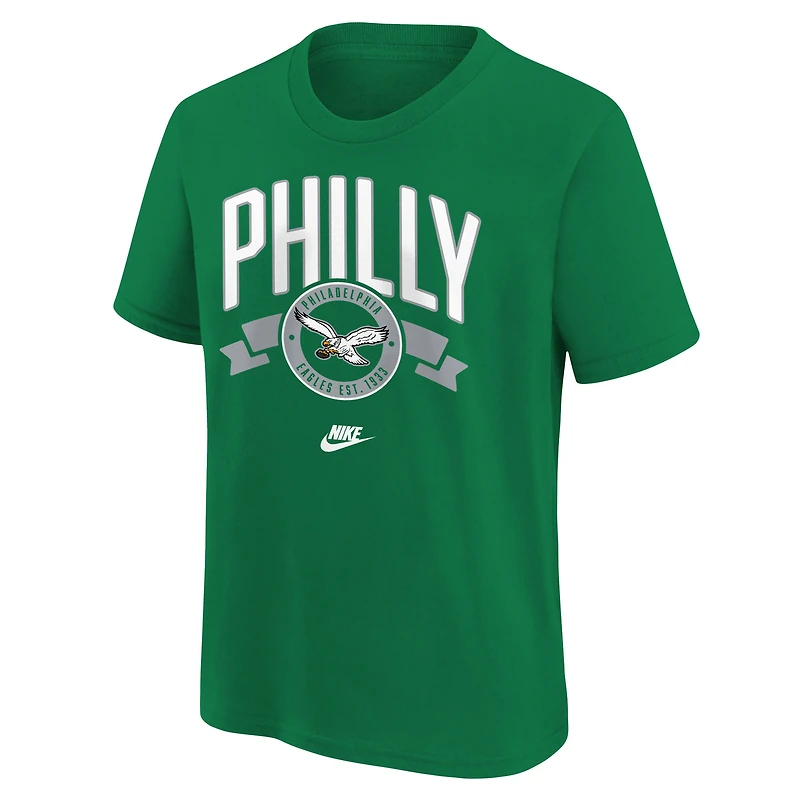 T-shirt Nike Kelly Green Philadelphia Eagles Rewind Essential pour jeune