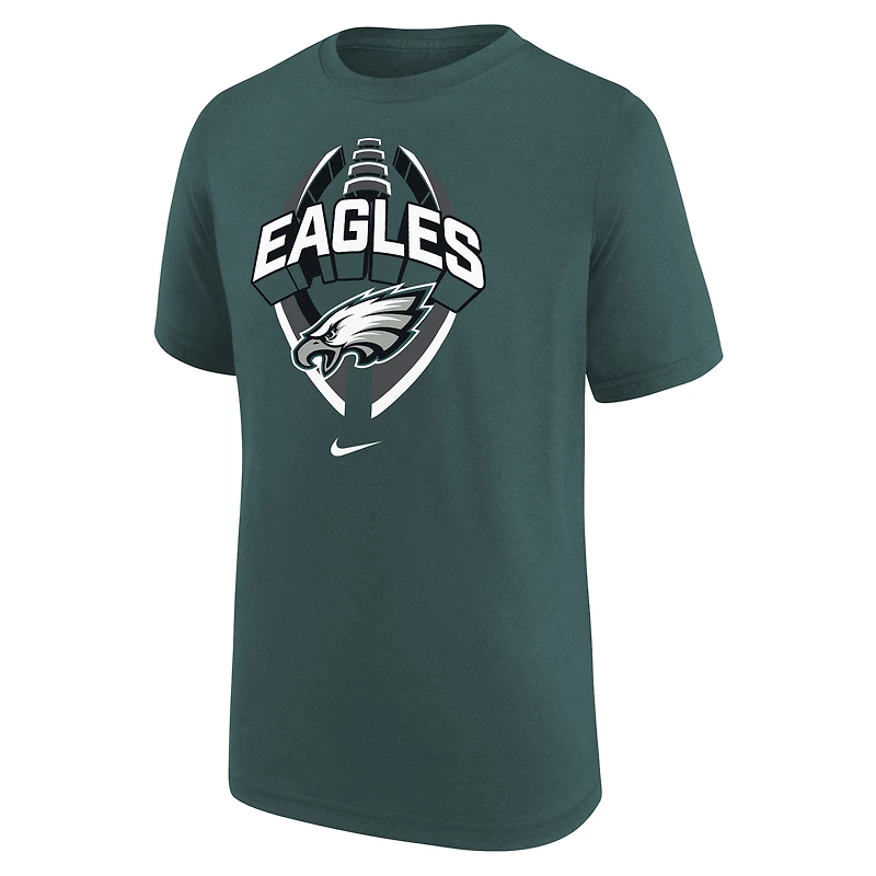 T-shirt Nike Icon Legend vert nuit pour jeune des Philadelphia Eagles