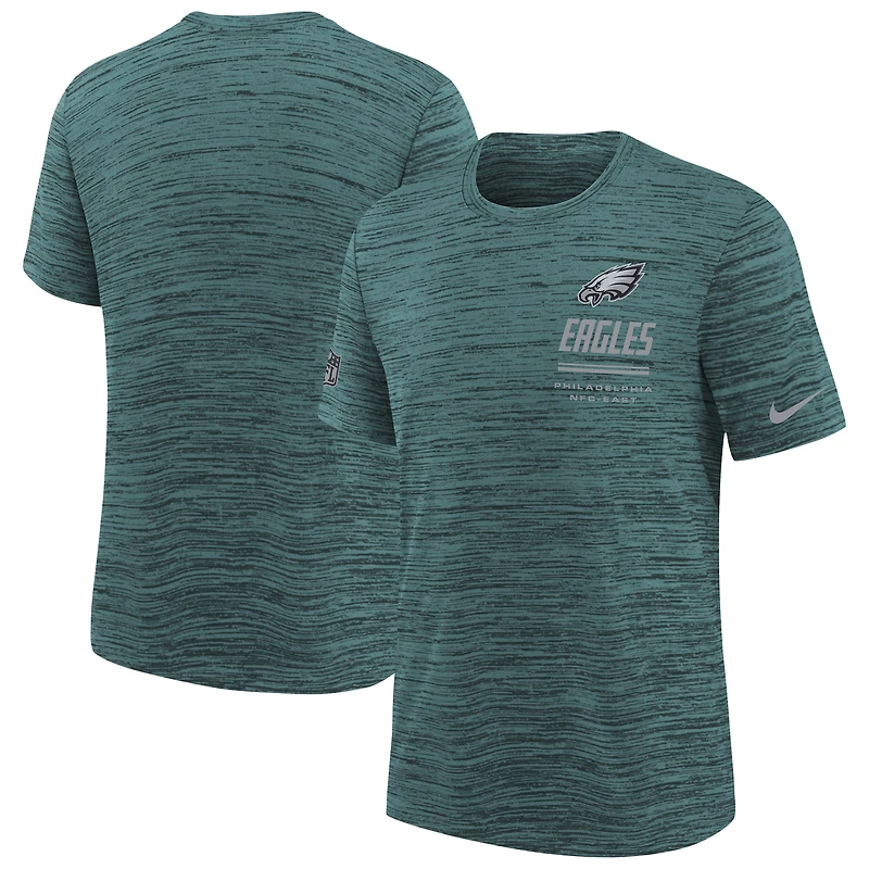 Youth Nike Midnight Green Philadelphia Eagles Sideline Velocity Dri-FIT T-Shirt