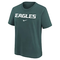 Youth Nike Midnight Green Philadelphia Eagles Team Wordmark T-Shirt