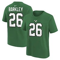 T-shirt Nike pour jeunes avec nom et numéro de joueur Saquon Barkley Kelly Green des Philadelphia Eagles