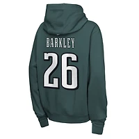Youth Nike Saquon Barkley Midnight Green Philadelphia Eagles Name & Number Club Fleece Hoodie