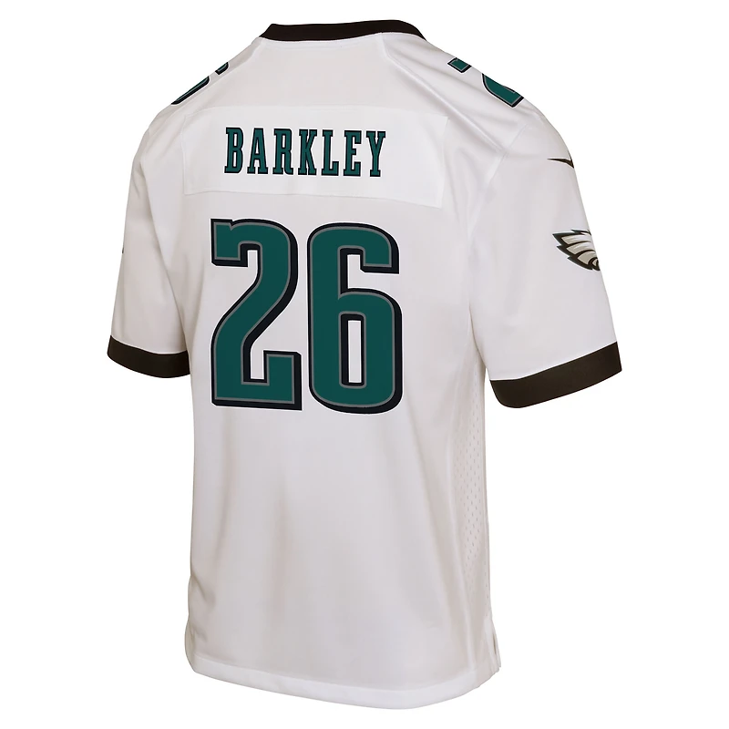 Youth Nike Saquon Barkley White Philadelphia Eagles Game Jersey