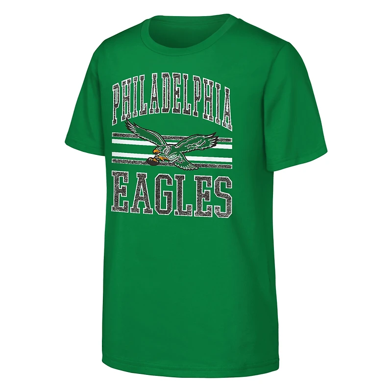 T-shirt vert Kelly de style friperie pour jeunes Outerstuff des Philadelphia Eagles