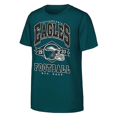 T-shirt de lancement des Philadelphia Eagles vert nuit pour jeunes Outerstuff
