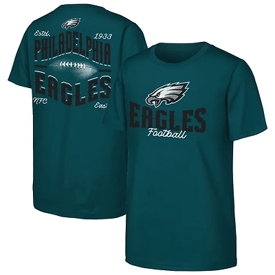 T-shirt Outerstuff vert nuit pour jeunes, modèle « Philadelphia Eagles Top Pick »
