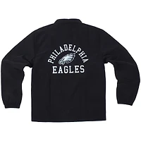 Veste d'entraîneur à boutons-pression complète T Buck's des Philadelphia Eagles pour jeunes Wes & Willy Black