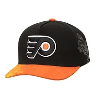 Casquette ajustable Mitchell & Ness noire/orange Philadelphia Flyers May Flowers Pro Crown