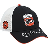Casquette Fanatics Draft autographiée par Bill Barber des Flyers de Philadelphie avec inscription « HOF 90 »