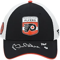Casquette Fanatics Draft autographiée par Bill Barber des Flyers de Philadelphie avec inscription « HOF 90 »