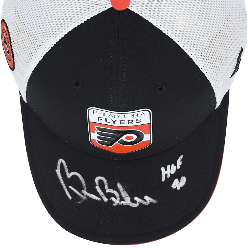Casquette Fanatics Draft autographiée par Bill Barber des Flyers de Philadelphie avec inscription « HOF 90 »