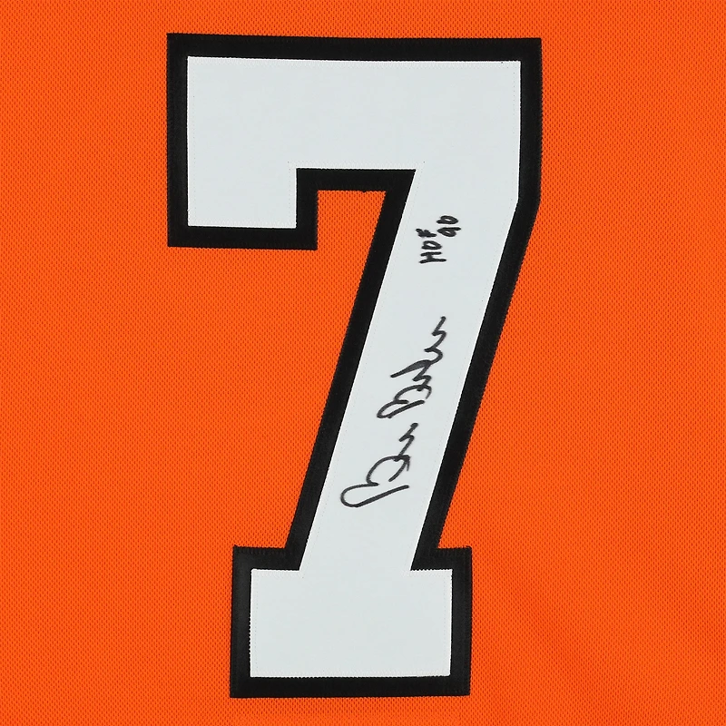Bill Barber Philadelphia Flyers Autographed Orange adidas Jersey with "HOF 90" Inscription