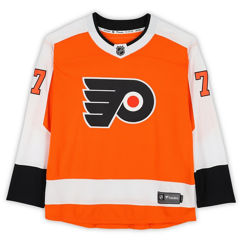 Maillot orange autographié par Bill Barber des Flyers de Philadelphie (Fanatics Breakaway) avec inscription « HOF 90 »