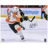 Cam Atkinson Philadelphia Flyers Autographed 16'' x 20'' White Jersey Shooting Photograph