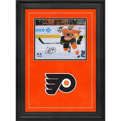 Cam Atkinson Philadelphia Flyers Autographed Deluxe Framed 8" x 10" Orange Jersey Skating Photograph 