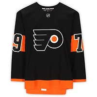 Maillot authentique Adidas noir autographié par Carter Hart des Flyers de Philadelphie