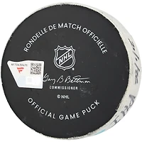 Christian Dvorak Philadelphia Flyers Game-Used Goal Puck from January 21, 2026 vs. Utah Mammoth