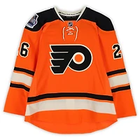 Erik Gustafsson Philadelphia Flyers Player-Issued #26 Orange Reebok Jersey vs. New York Rangers on January 2, 2012 - NHL Winter Classic
