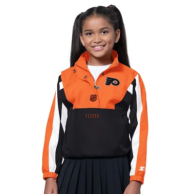 Girls Starter  Orange/Black Philadelphia Flyers Key Player Half Zip Jacket