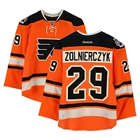 Harry Zolnierczyk Philadelphia Flyers Practice-Used #29 Orange Reebok Jersey vs. New York Rangers on January 2, 2012 - NHL Winter Classic - Worn During Warm-Ups