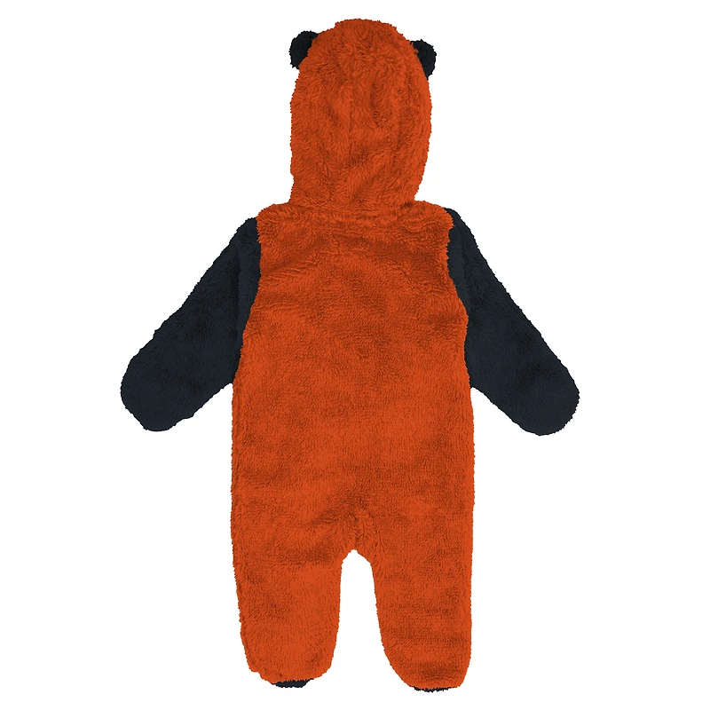 Infant & Newborn Outerstuff Orange Philadelphia Flyers Stay Napping Fleece Bunting Full-Zip Hooded Sleeper