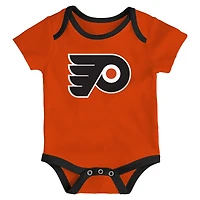 Ensemble de body trois pièces pour nourrissons et nouveau-nés Outerstuff Philadelphia Flyers Triple Header