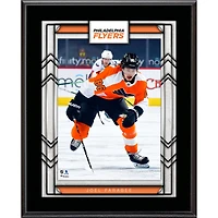 Plaque de joueur sublimée de 10,5" x 13" des Flyers de Philadelphie de Joel Farabee