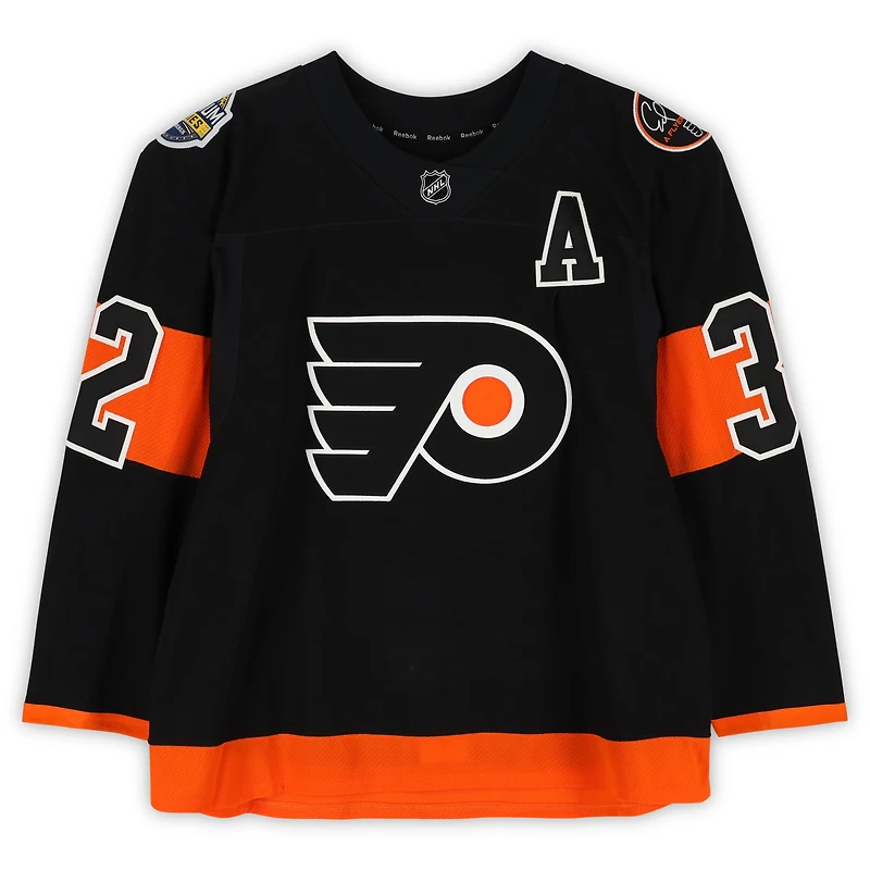 Mark Streit Philadelphia Flyers Practice-Used #32 Black Reebok Jersey vs. Pittsburgh Penguins on February 25, 2017 - NHL Stadium Series - Worn During Warm-Ups