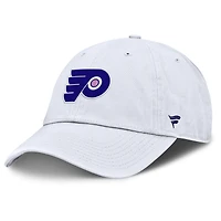 Casquette ajustable authentique Pro Hockey Fights Cancer des Flyers de Philadelphie pour hommes Fanatics blanche