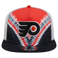 Men's New Era  Black/Orange Philadelphia Flyers Throwback V-Dye Adjustable Golfer Hat
