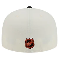 Men's New Era  White Philadelphia Flyers Chrome Two-Toned 59FIFTY Fitted Hat