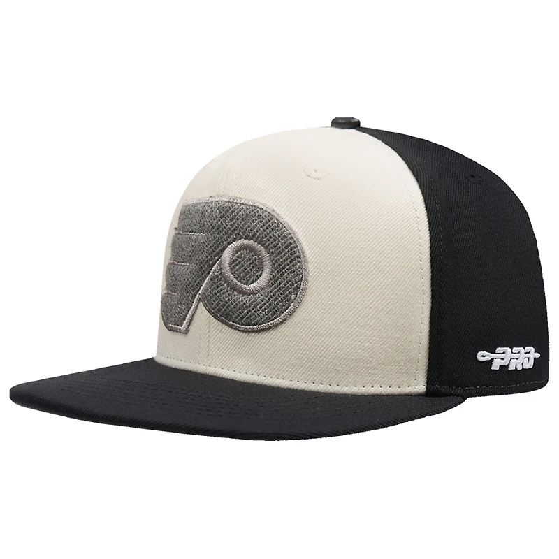 Men's Pro Standard  Cream Philadelphia Flyers French Terry Snapback Hat