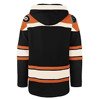Sweat à capuche en polaire lacets de qualité supérieure pour homme '47 Black Philadelphia Flyers Big & Tall
