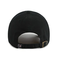 Men's '47  Black Philadelphia Flyers Gritty Alternate Logo Clean Up Adjustable Hat