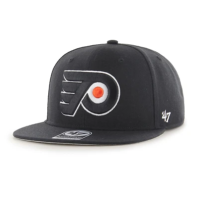 Casquette snapback noire Philadelphia Flyers No Shot Captain pour homme, modèle 47